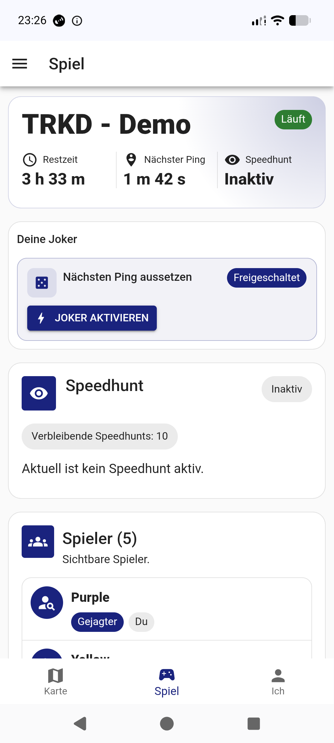 Traccar Manager - Spiel-Reiter als Gejagter